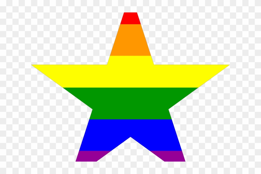 Polygon Clipart Five Point Star - Rainbow Star Clipart #1412797