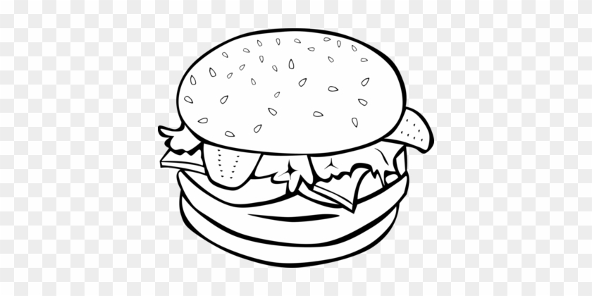 Hamburger Cheeseburger Junk Food French Fries Fast - Hamburger Clip Art #1412926
