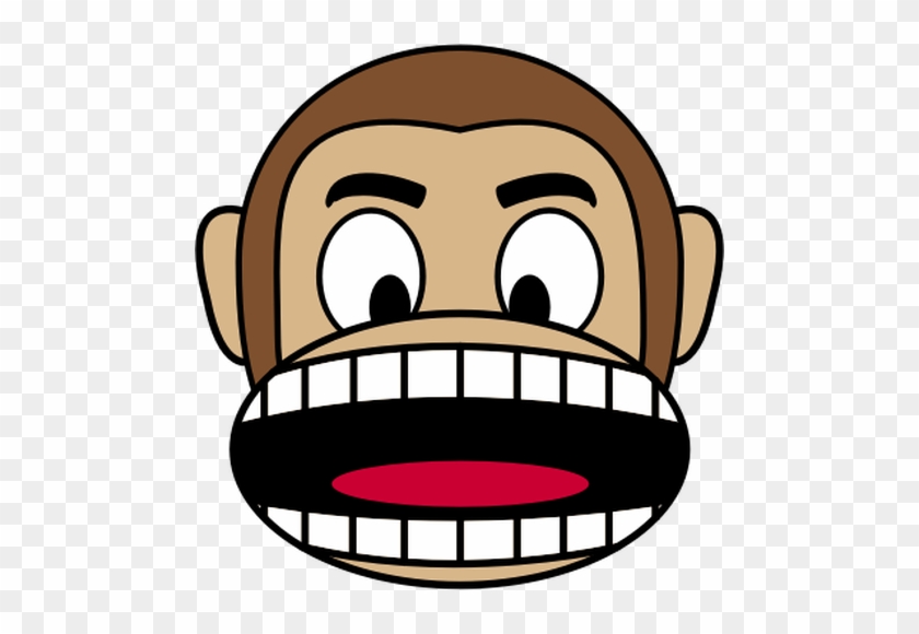Editingsoftware Clipart Angry Man Face - Monkey Open Mouth Clipart #1413046