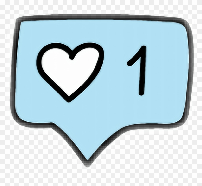 Heart Oneheart Like Sticker Blue Chat One - Sticker Tumblr Blue #1413106