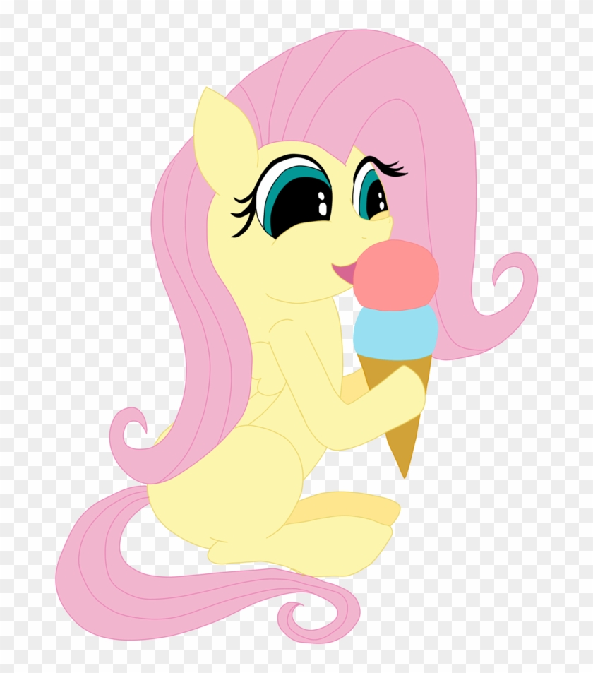 Jokage, Atg 2018, Cute, Fluttershy, Food, Ice Cream, - Cartoon #1413193