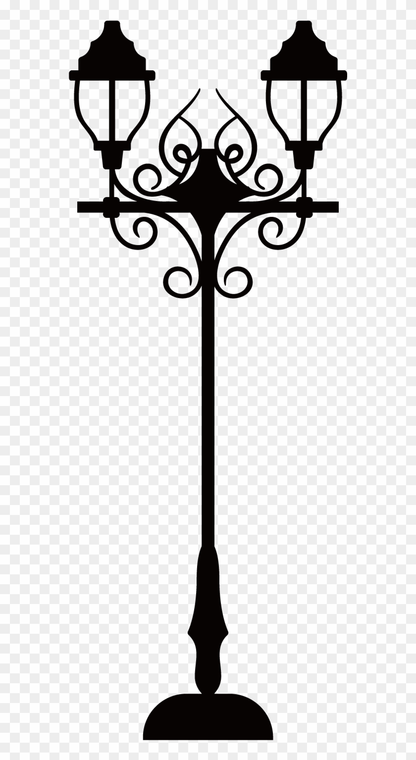 Street Light Candelabra Lighting - Street Lights Black And White Png #1413251