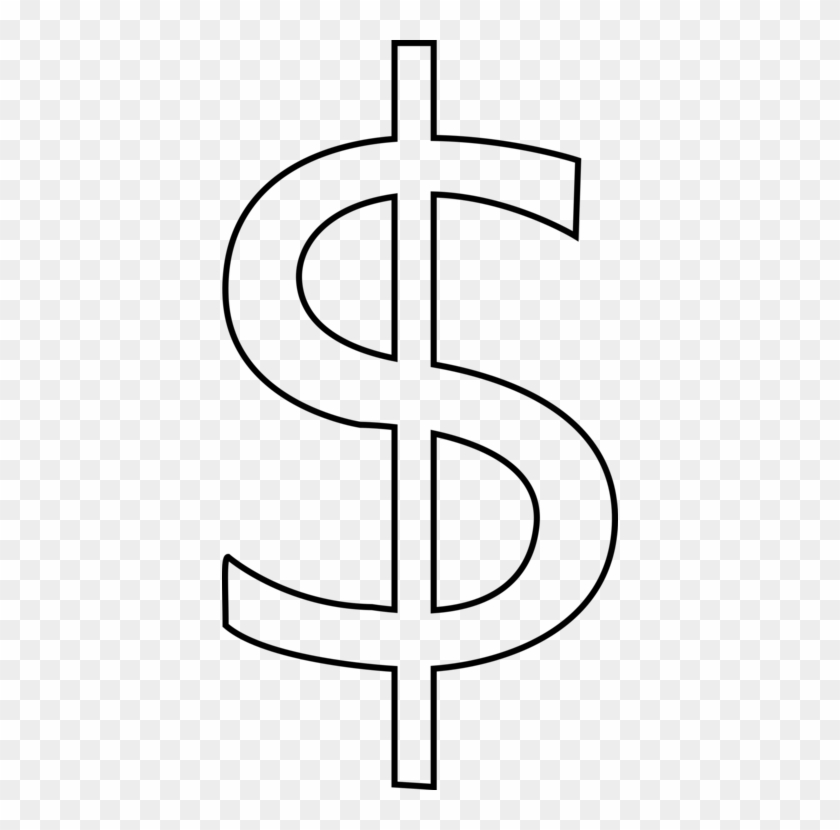 Dollar Sign Currency Symbol Australian Dollar United - Dollar Sign Line Drawing #1413258