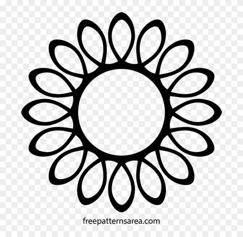 Clip Art Freeuse Download Round Wall Frame Cnc Cut - Sunflower Symbol #1413341