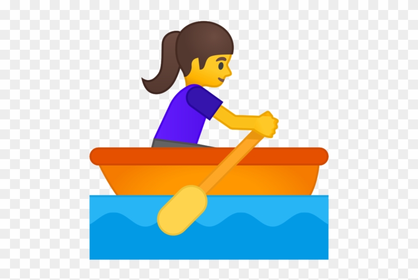 Rowing Clipart Woman - Rowing Emoji #1413408