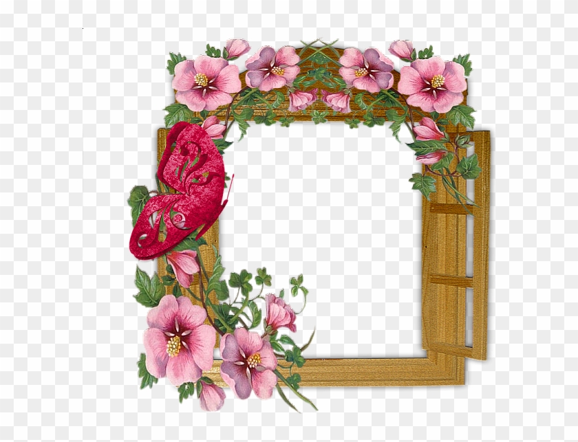 Frame Window In Flowers Clipart Window Borders And - Flowers Photo Frame Download #1413454