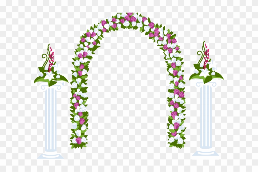 Arch Clipart Transparent - Arco De Flores Dibujo #1413455