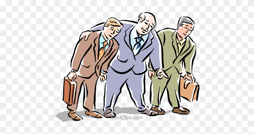 Businessmen Royalty Free Vector Clip Art Illustration - Cartoon #1413567