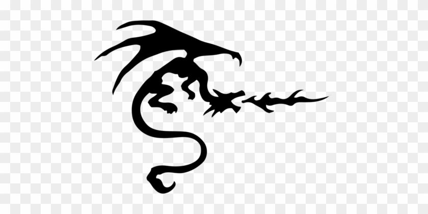 Dragon Decal Tattoo Computer Icons Symbol - Simple Dragon #1413740