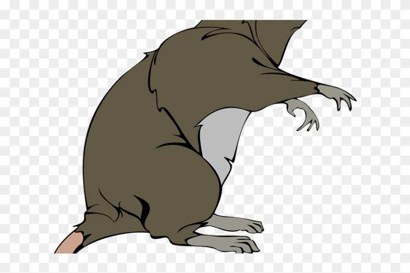 Grey Clipart Tikus - Rat Clip Art #1413931