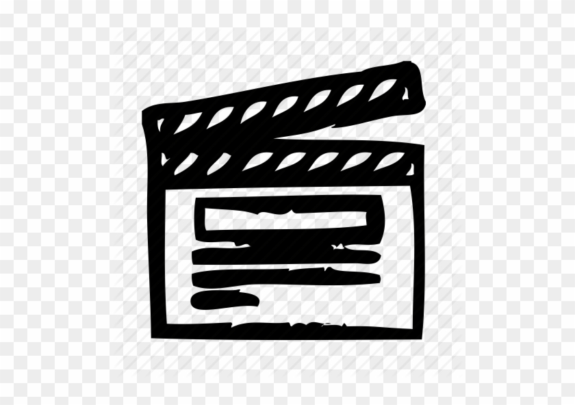 Movie Sketch Png Clipart Clapperboard Film Cinema - Clapper Board Sketch Png #1414066