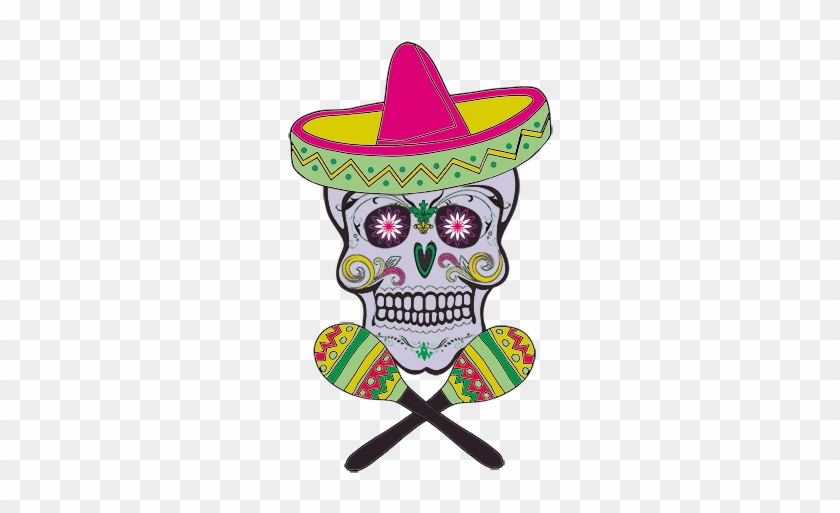 Taco Clipart Tequila - Sugar Skull Fridge Magnet, Fantasy/emo #1414077