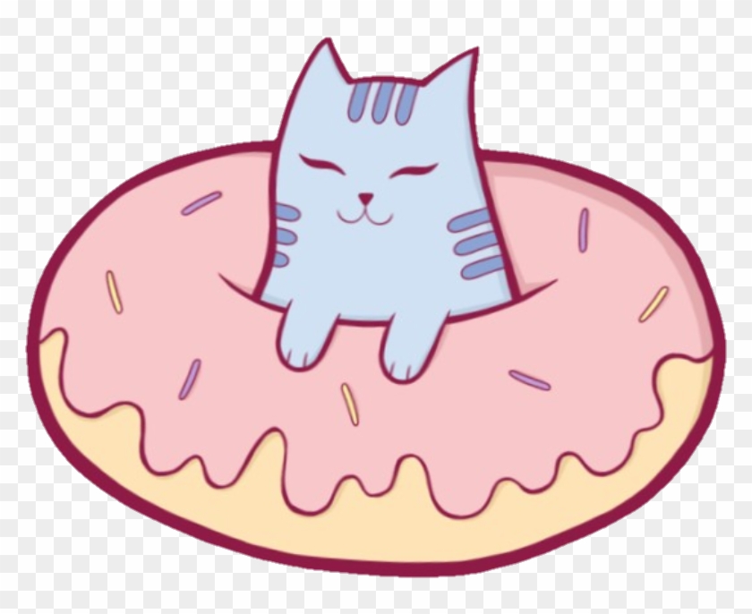 Neko Donut Yum Cute Sweet Kittylove Kitty Food Kitten - Adelayde Cat Donut Pocket Mirror #1414081