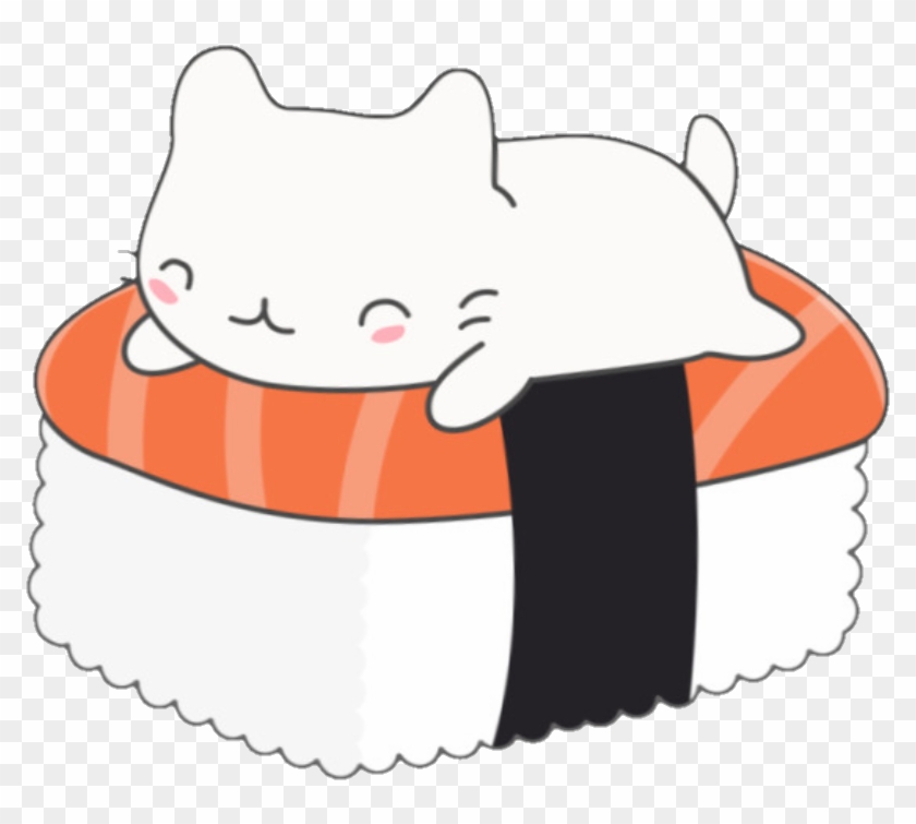 Neko Sushi Yum Cute Sweet Kittylove Kitty Food Kitten Kawaii Sushi
