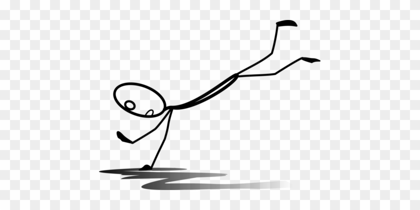 Stick Figure Drawing Line Art Computer Icons Monochrome - Stickman Falling #1414132