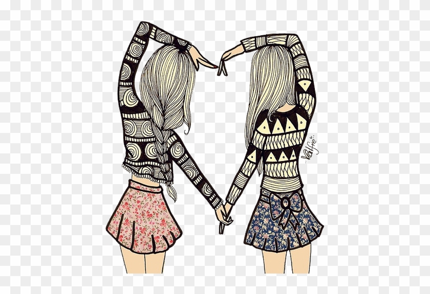 Bestfriend Drawing Clip Art - Desenhos De Melhores Amigas - Free  Transparent PNG Clipart Images Download