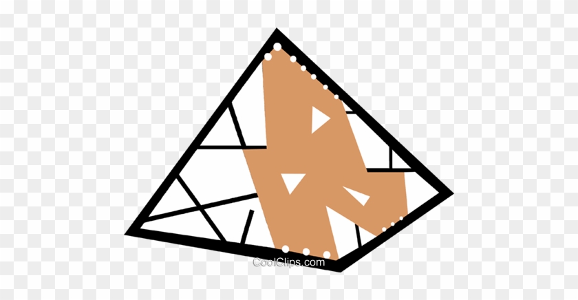 Egyptian Pyramid Royalty Free Vector Clip Art Illustration - Triangle #1414185