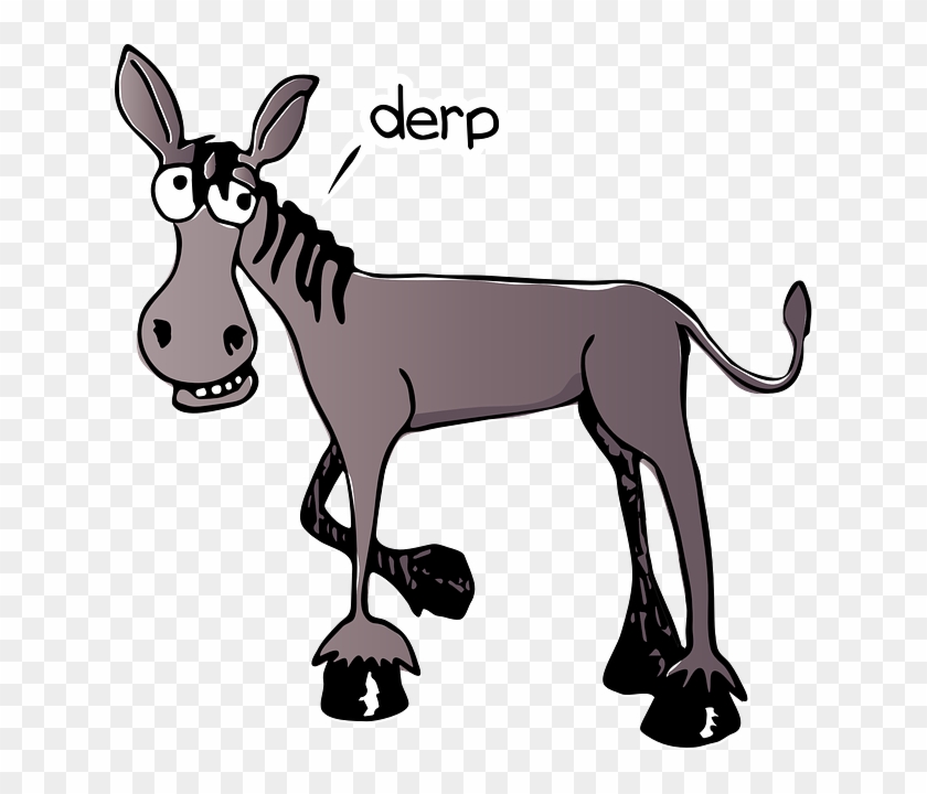 Derpy Donkey Cartoon Clipart Donkey Clip Art - Derp Donkey #1414222