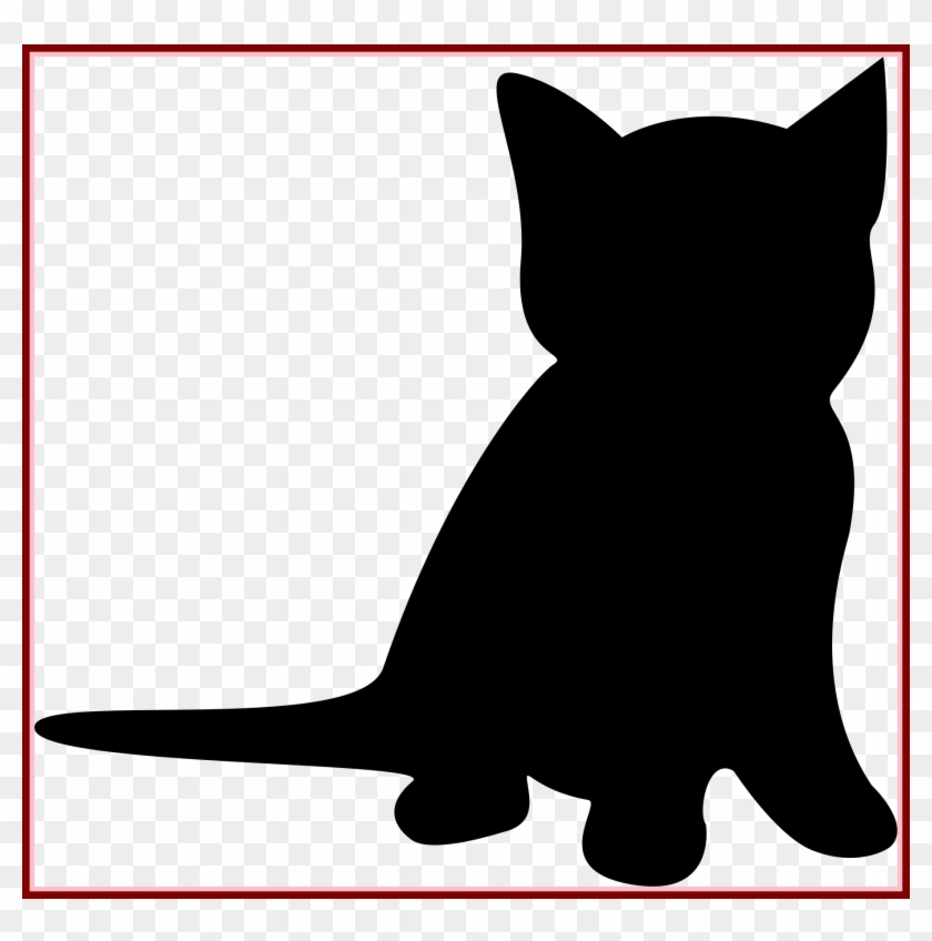 Kitten Clipart 6 Cat - Kitten Silhouette #1414310