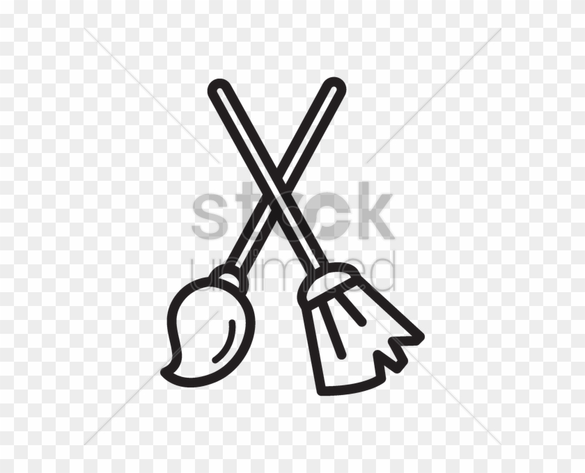 Mop Clip Art Broomstick And Cleaning Mop Vector Image - Mop And Broom Vector #1414396