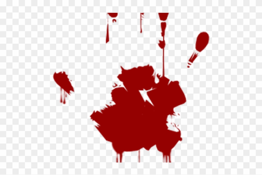 Handprint Clipart Transparent Background - Blood Hand #1414415