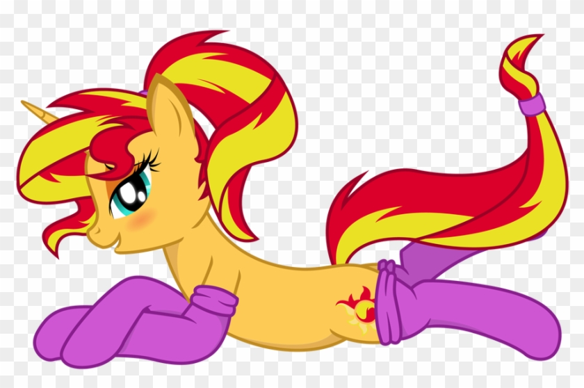 Sunset Shimmer With Ponytails In Socks By Zuko42 - Digital Art #1414440