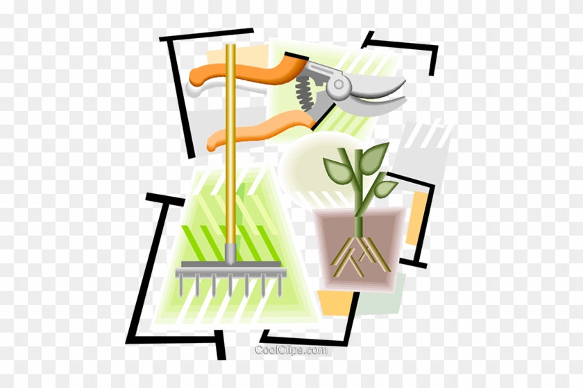 Gardening Tools, Pruning Shears, Rake Royalty Free - Garden Tool #1414460