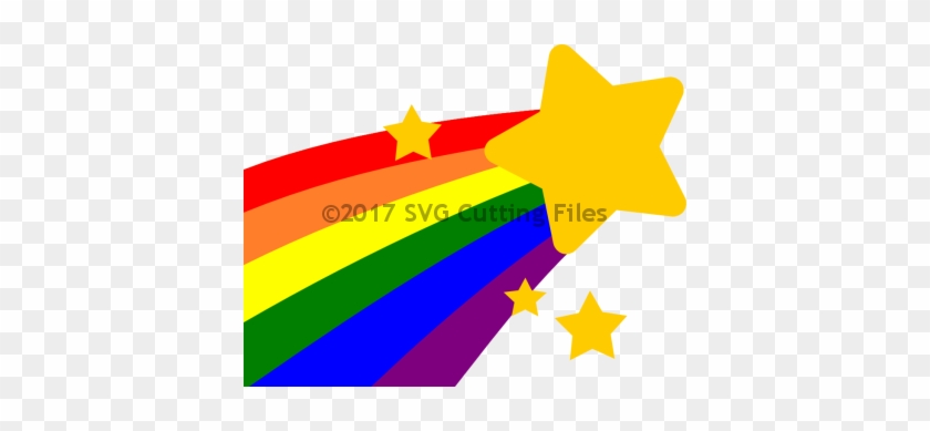Image Black And White Pp Rainbow Star Svg Cutting Files - Rainbow Shooting Star Clipart #1414471