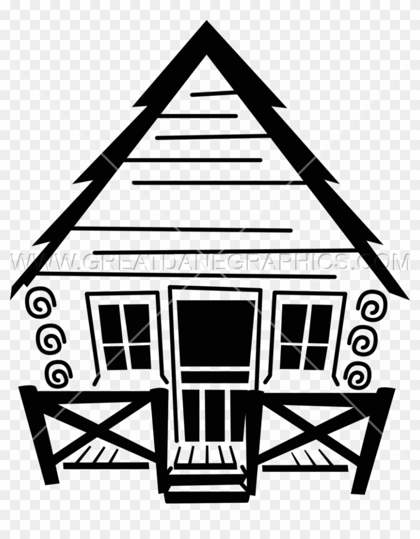 Log Vector Black And White Library - Cabin Clip Art Black And White #1414518