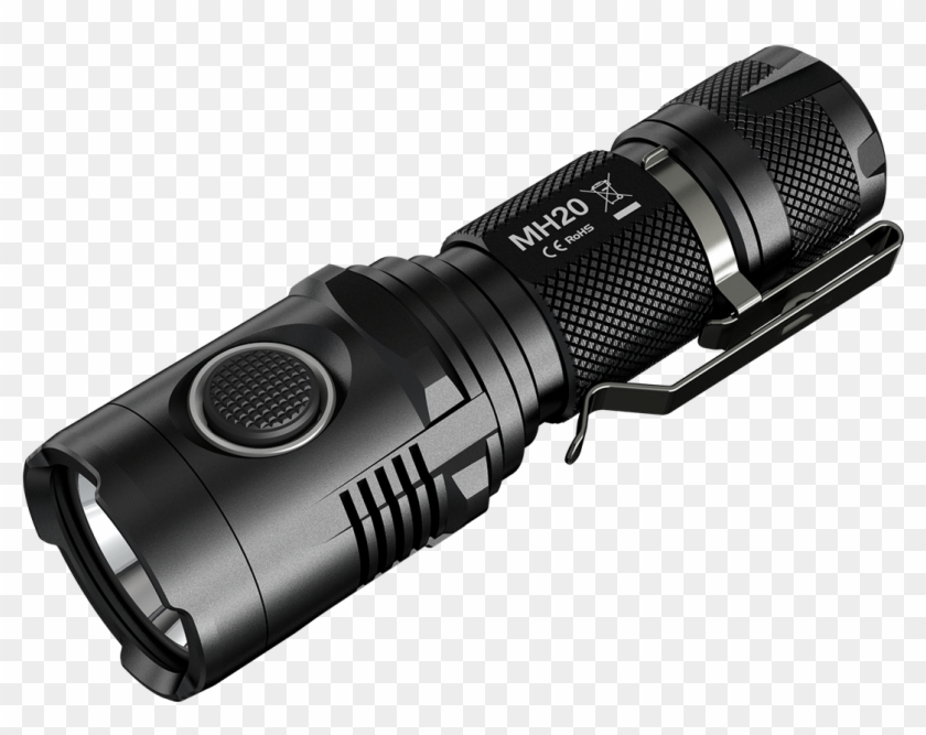 Picture Royalty Free Library Battery Clipart Torch - Nitecore Mh20 Rechargeable Led-torch, Neutral White #1414555