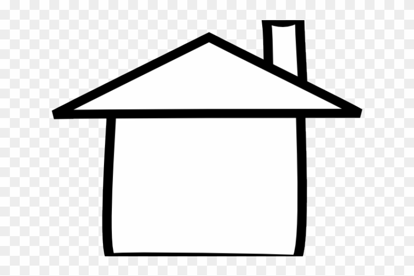 Outline House Clipart Black And White #1414629