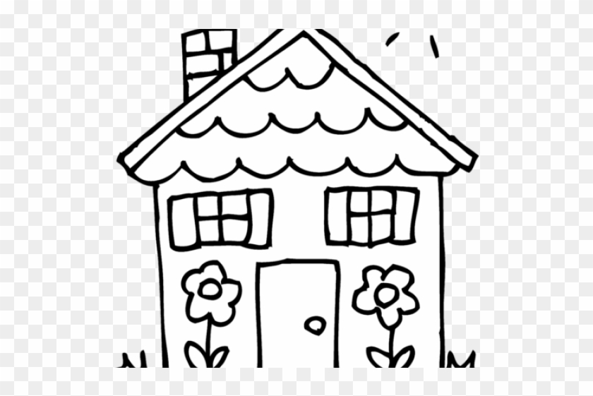 White House Clipart Basic - House Line Drawing Art #1414633