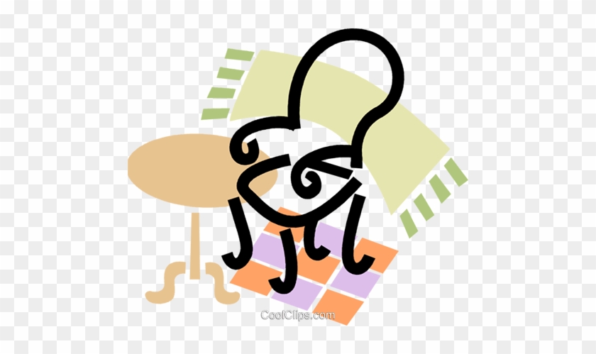 Chair, Table And A Carpet Royalty Free Vector Clip - Table #1414643