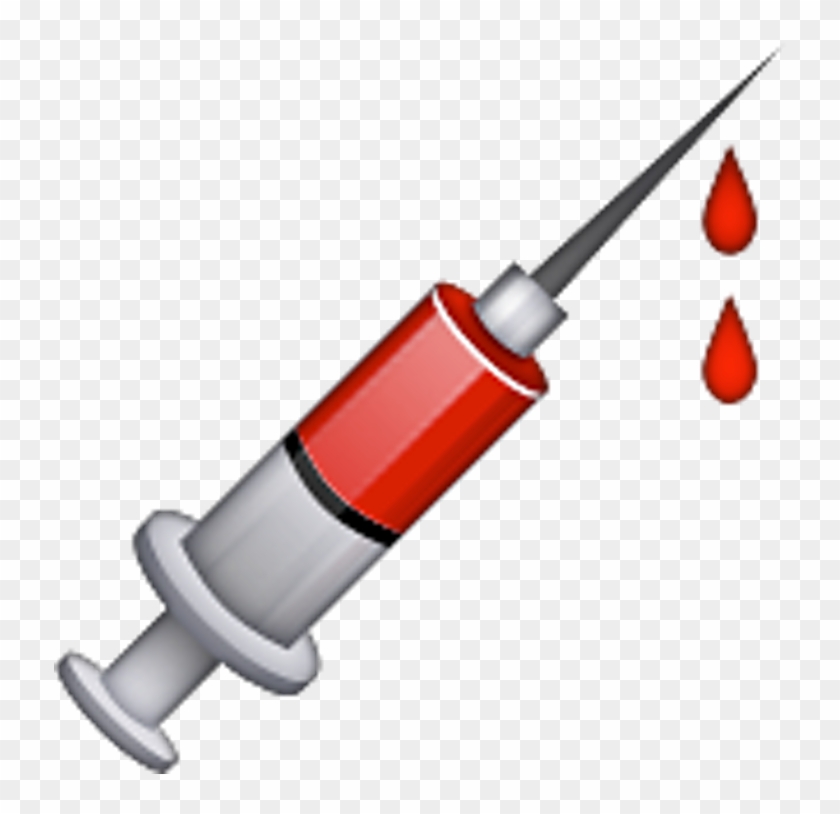 Clip Art Library Stock Needle With Blood Clipart - Syringe Emoji Png #1414697