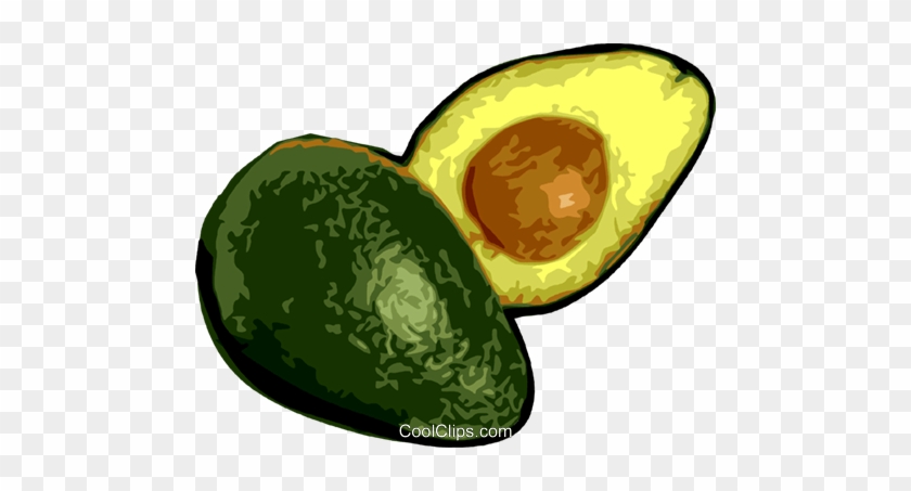 Sliced Avocado Royalty Free Vector Clip Art Illustration - Clip Art #1414724