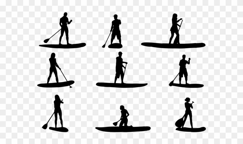 Svg Black And White Stock Silhouette At Getdrawings - Paddle Board Silhouette #1414920