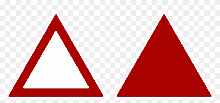 Sign Clipart Triangle - Red Triangle Transparent Background #1414980