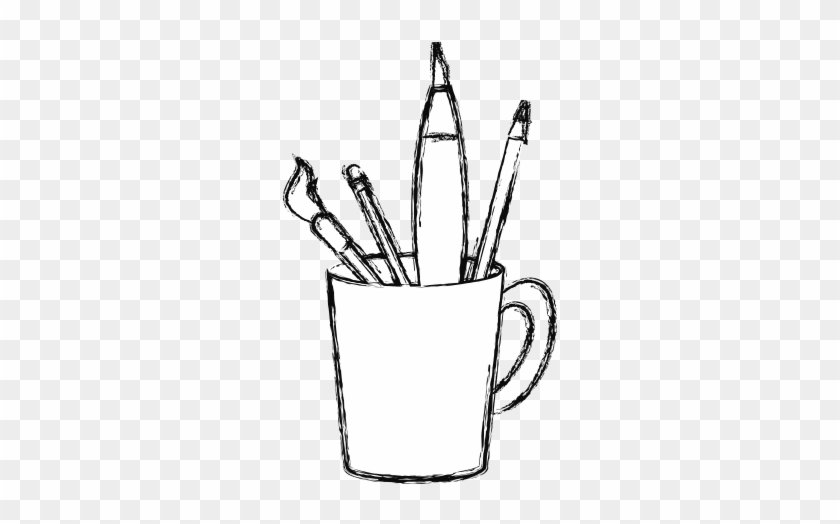 Art Supplies Clip Art Black And White - Pencil #1415118