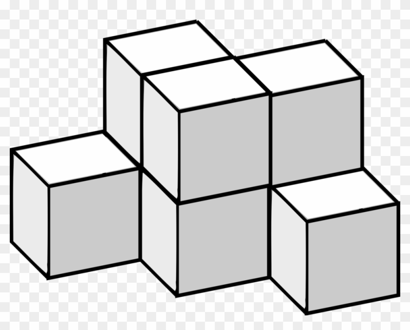 Rubik's Cube Three-dimensional Space Paper Shape - Tetris 3d Block Png #1415147