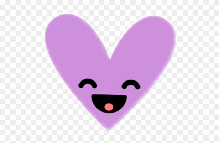 Happy Laugh Smile Shape Heart Purple Purpleheart Instag - Heart Instagram Stickers #1415167