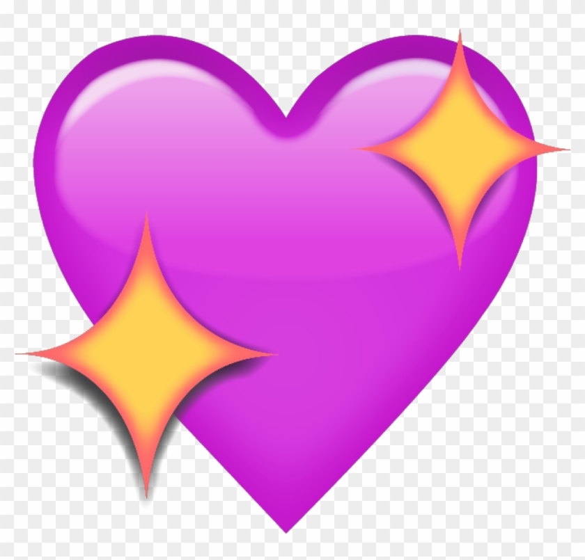 Purple Emoji Heart Purpleheart Heartemoji Sticker Mysti - Pink Heart Emoji Png #1415168