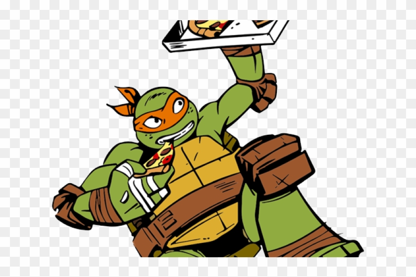 Tmnt Clipart Cartoon Baby - Teenage Mutant Ninja Turtles Michelangelo Pizza #1415425