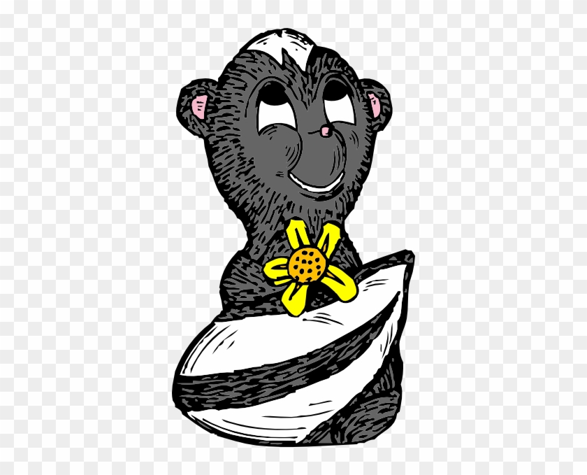 Skunk With A Flower Svg Clip Arts 348 X 599 Px - Skunk With A Flower Svg Clip Arts 348 X 599 Px #1415522