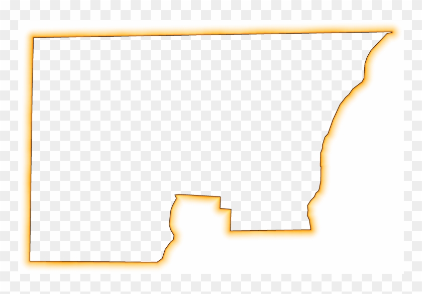 A Yellow-orange Glow Outline Map Of Holmes - Map #1415688