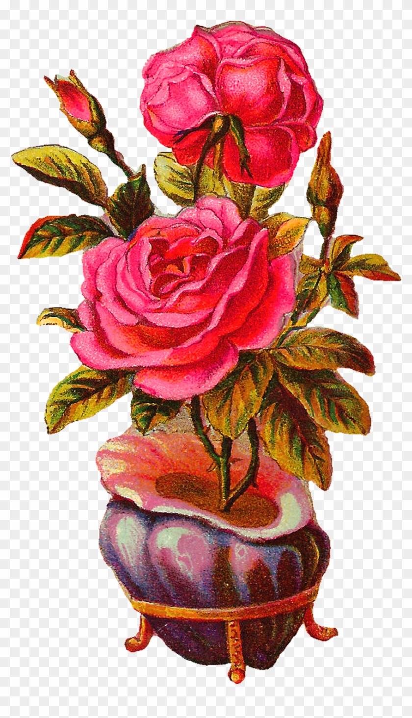 Vase Clipart Vintage - Vintage Vase Png Flower #1415812
