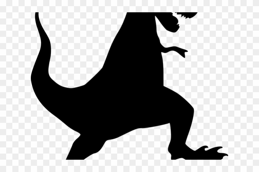 Tyrannosaurus Rex Clipart Transparent - Silhouette Dinosaur Clip Art #1415862