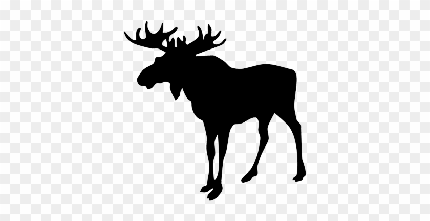 Elk Clipart Game Wild - Moose Silhouette #1415874