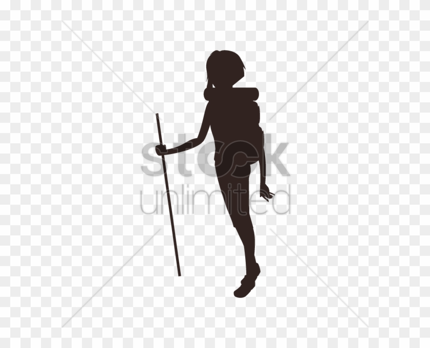 Hiking Clipart Woman Hiker - Illustration #1415964