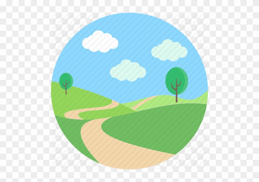 Valley Vector Landform Clipart - Valley Icon #1416021