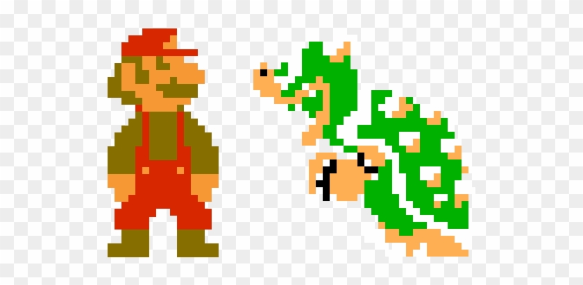 Boulder Vector 8 Bit Clip Art Freeuse Stock - Super Mario Bros Bowser Sprite #1416208